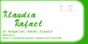 klaudia rafael business card